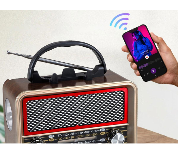 Zenwire Radio Retro FM Solarne BT-S060 - 1604657 - zdjęcie 3